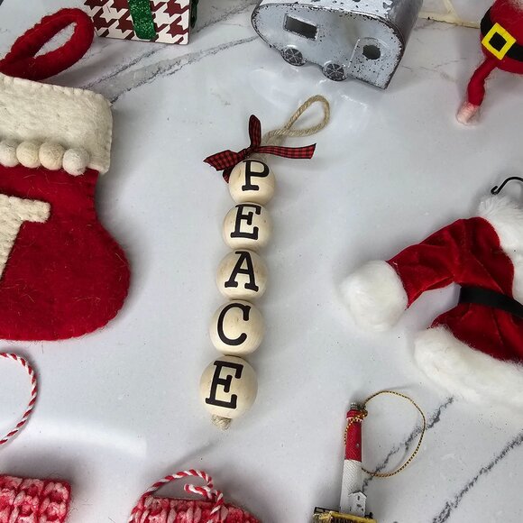 Christmas tree ornament lot santa Sled stocking monograms lighthouse camper - Picture 11 of 16